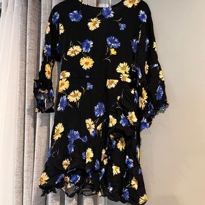 Black floral dress